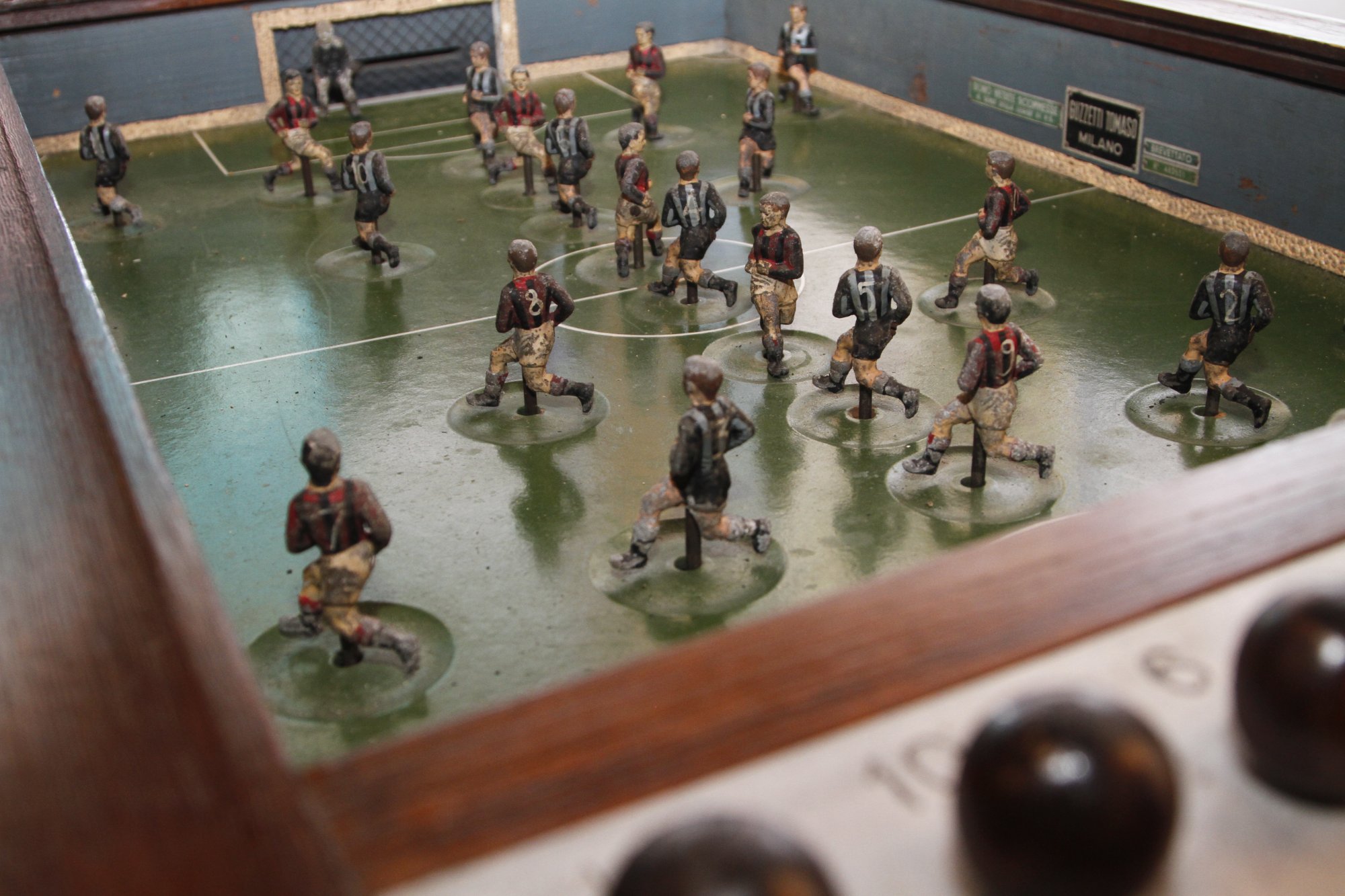 Calcio da tavolo vintage dettaglio