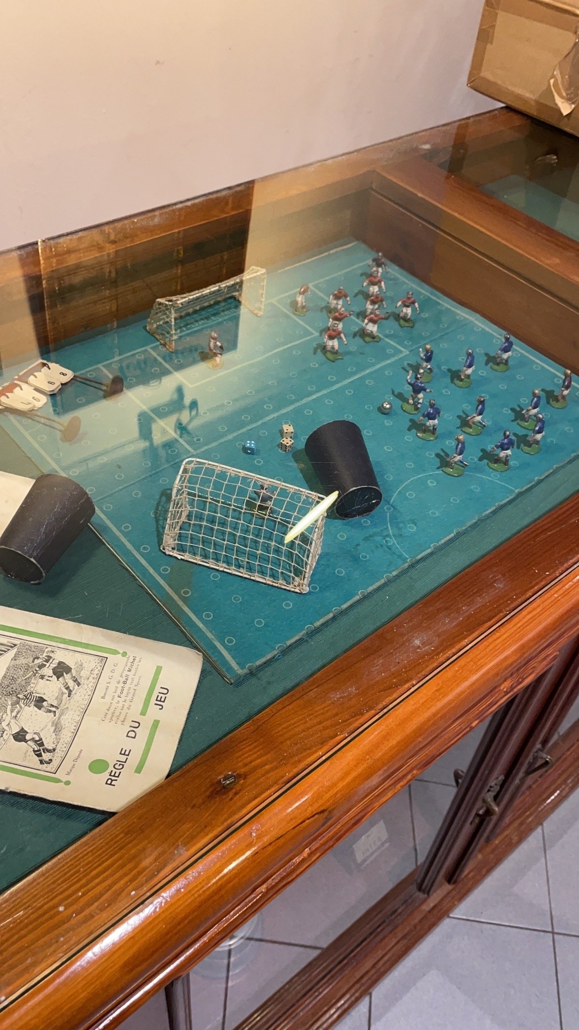 Subbuteo vintage in vetrina